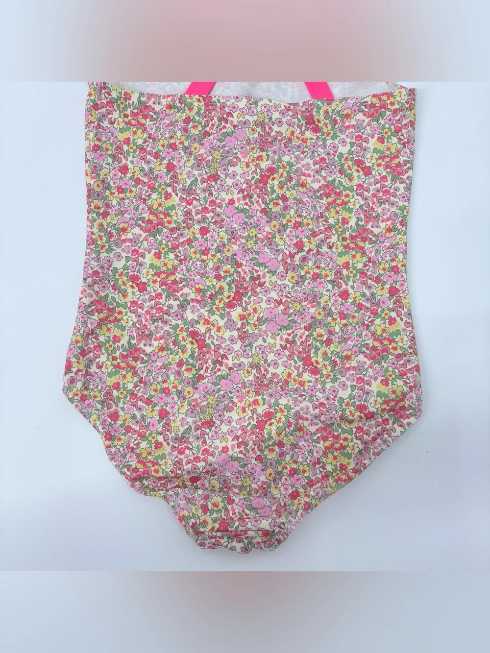 Boden Girl’s Cross-back Pink Floral Printed Swimsuit